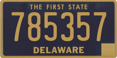 DE license plate 785357