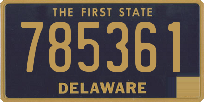 DE license plate 785361