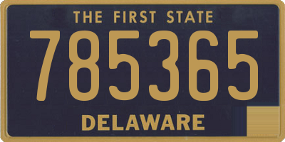 DE license plate 785365