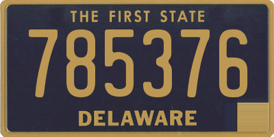DE license plate 785376