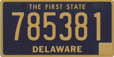 DE license plate 785381