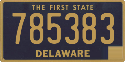 DE license plate 785383