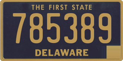 DE license plate 785389