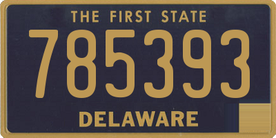 DE license plate 785393