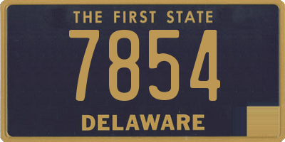 DE license plate 7854