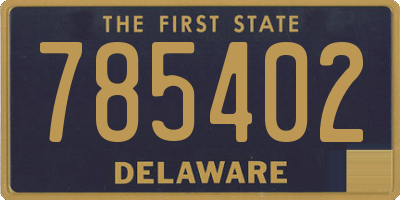DE license plate 785402