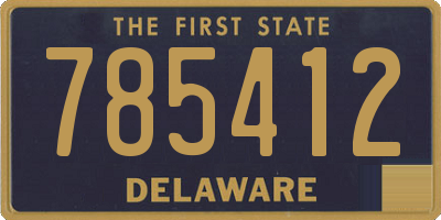 DE license plate 785412