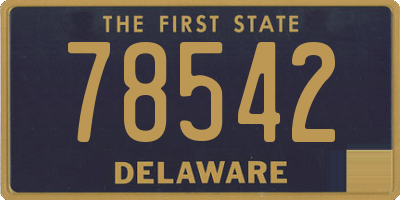 DE license plate 78542
