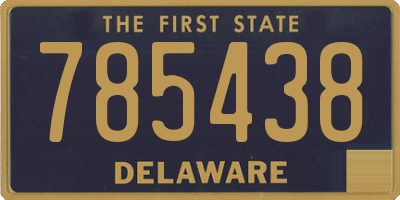 DE license plate 785438