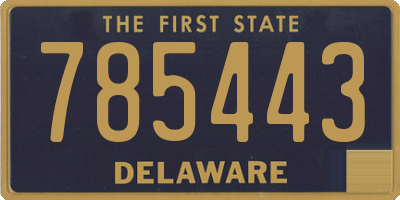 DE license plate 785443