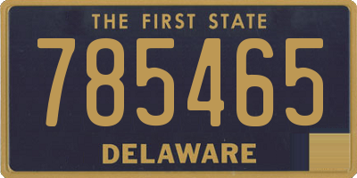 DE license plate 785465