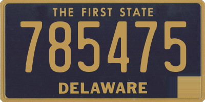 DE license plate 785475