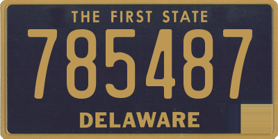 DE license plate 785487