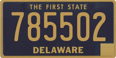 DE license plate 785502
