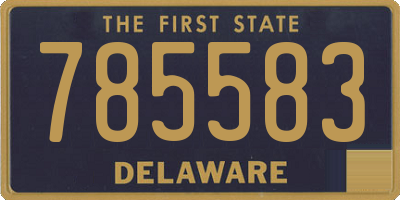 DE license plate 785583