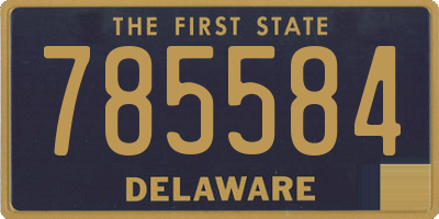 DE license plate 785584