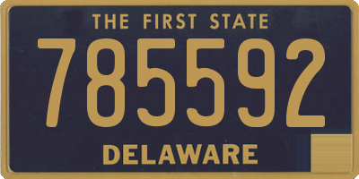 DE license plate 785592