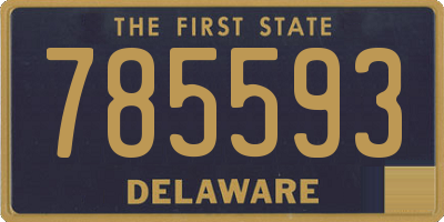 DE license plate 785593
