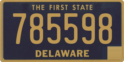 DE license plate 785598