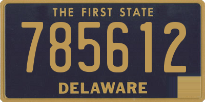 DE license plate 785612
