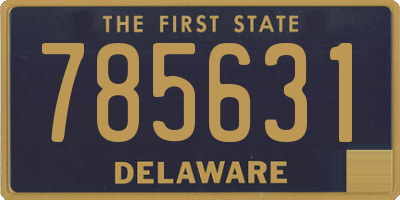 DE license plate 785631