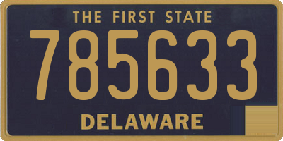 DE license plate 785633