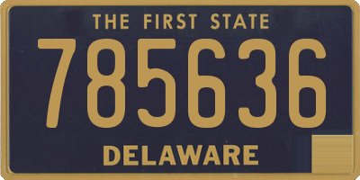 DE license plate 785636