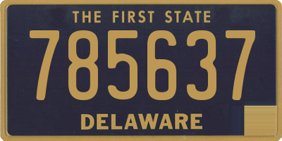 DE license plate 785637