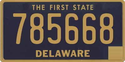DE license plate 785668