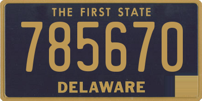 DE license plate 785670