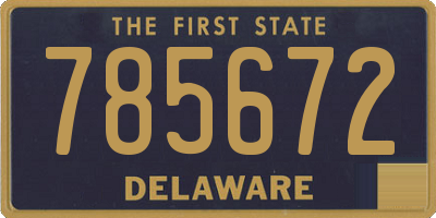 DE license plate 785672