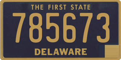 DE license plate 785673