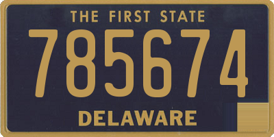 DE license plate 785674