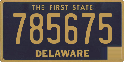 DE license plate 785675