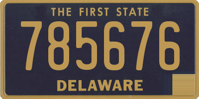 DE license plate 785676