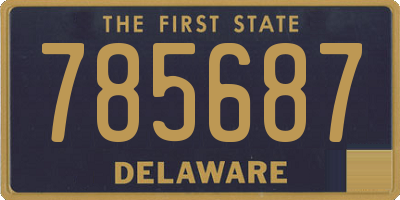 DE license plate 785687