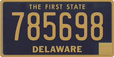 DE license plate 785698