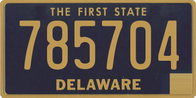 DE license plate 785704
