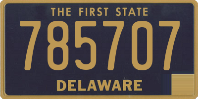 DE license plate 785707