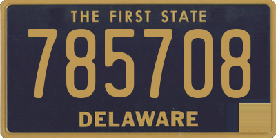 DE license plate 785708