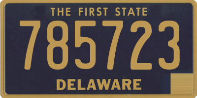 DE license plate 785723