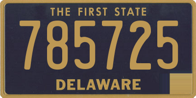 DE license plate 785725