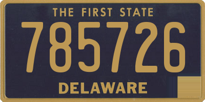 DE license plate 785726