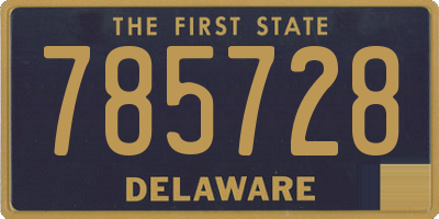 DE license plate 785728