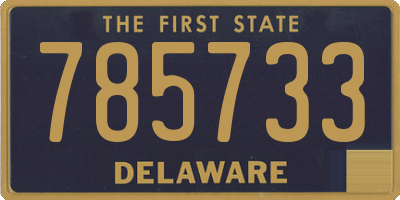 DE license plate 785733