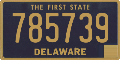 DE license plate 785739