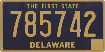 DE license plate 785742