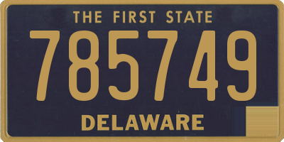 DE license plate 785749
