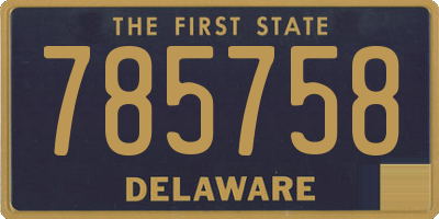 DE license plate 785758