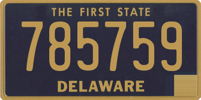 DE license plate 785759